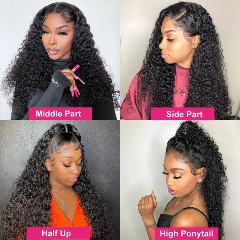 Ms Lula Wear and Go Water Wave Curly Glueless 5x5 HD Lace Closure Wig - 图片 6